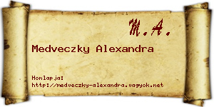 Medveczky Alexandra névjegykártya